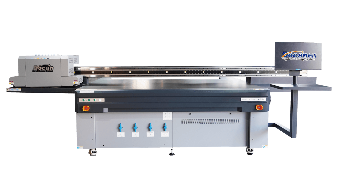 Docan UV H1000 Flatbed UV Dijital Baskı Makinesi Kyocera, Ricoh