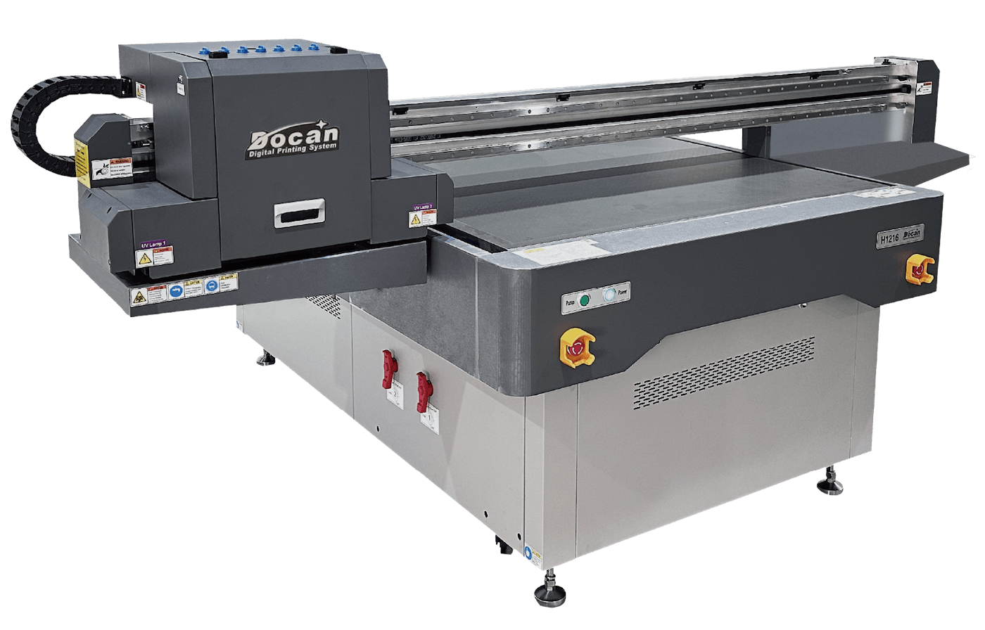 Docan H1216 Flatbed UV Dijital Baskı Makinesi Ricoh Gen6 / Epson i3200-U1
